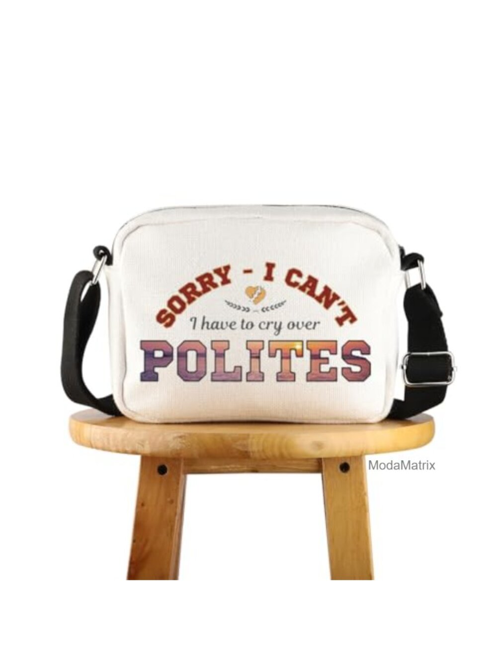 Greek Gods Musical Inspired Crossbody Bag Cotton Linen Adjustable Strap